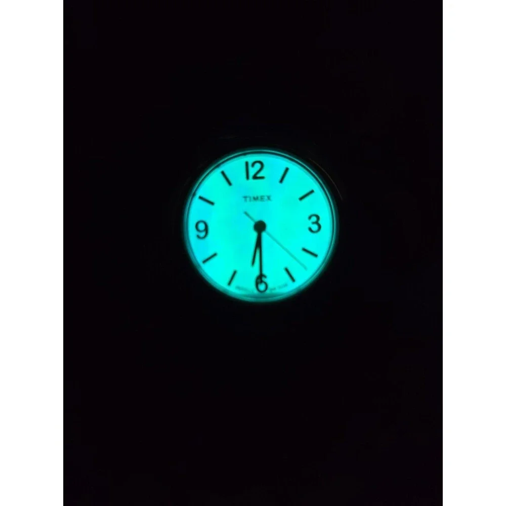 Timex T2N842 Elevated Classics MOP Indiglo 50M Two Tone Analog Watch New Battery
